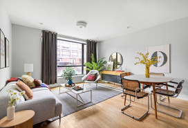 A living room staged by Urban Staging.